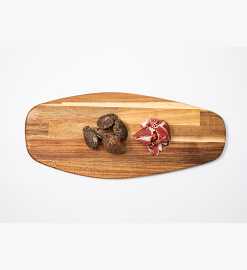 De zamburiñas y jamón Ibérico